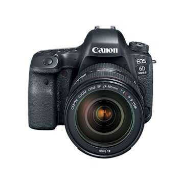 Canon EOS 6D Mark II DSLR Camera with EF 24-105mm USM Lens, WiFi Enabled Black