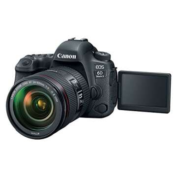 Canon EOS 6D Mark II DSLR Camera with EF 24-105mm USM Lens, WiFi Enabled Black