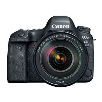 Canon EOS 6D Mark II DSLR Camera with EF 24-105mm USM Lens, WiFi Enabled Black