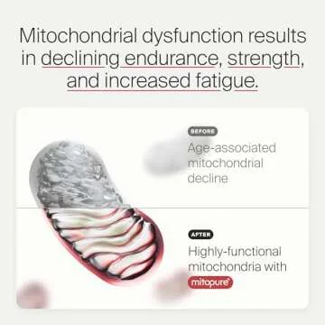 Timeline Mitopure Urolithin A - Clinically Proven Supplement for Healthy Aging and Cellular Renewal - Mitoceutical for Muscle Strength and Longevity - 60 Softgels