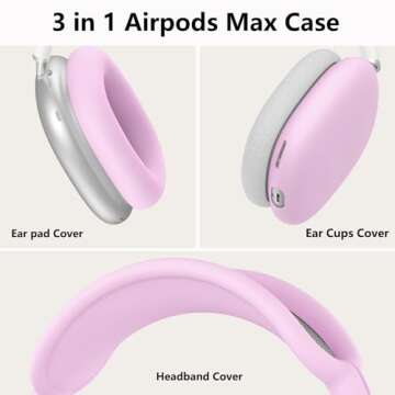 Stylish Silicone Case Cover for AirPods Max Headphones