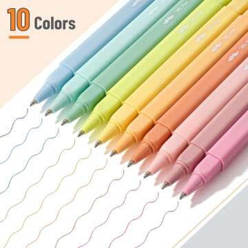 Mr. Pen- Aesthetic Pens, 10 Pack, Assorted Colors, Fast Dry, No Smear Bible Pens No Bleed Through, 0...