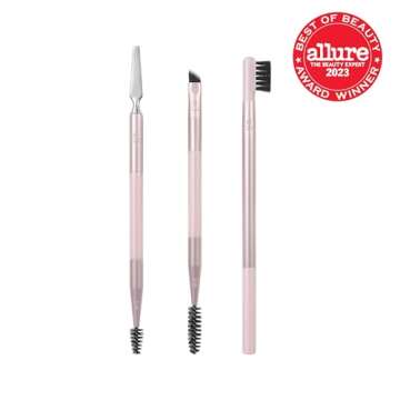Real Techniques Brow Styling Set, For Lifting Brows, Fill & Style, Dual-ended Makeup Brushes, Full K...
