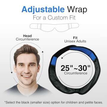 LotFancy Face Ice Pack Wrap for TMJ Relief with Reusable Gel Packs
