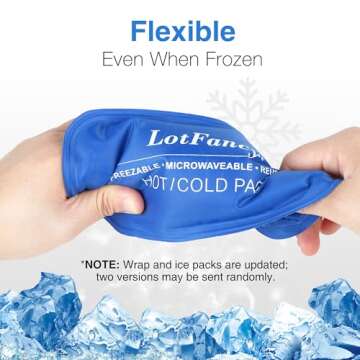 LotFancy Face Ice Pack Wrap for Hot Cold Therapy Relief