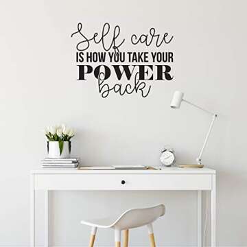 Vinyl Wall Art Decal - Self Care is How You Take Your Power Back - 22" x 30" - Modern Inspirational ...