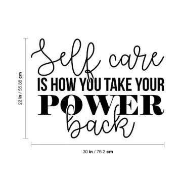 Inspirational Vinyl Wall Art Decal for Self-Care Decor