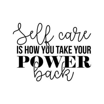 Inspirational Vinyl Wall Art Decal for Self-Care Decor