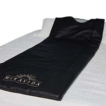 MIRAVIDA Infrared Sauna Blanket - Includes 25 Plastic Body Wraps - 3 Adjustable Far Infrared Heat Zones - Detox, Joint Pain, Shaping & Increased Circulation