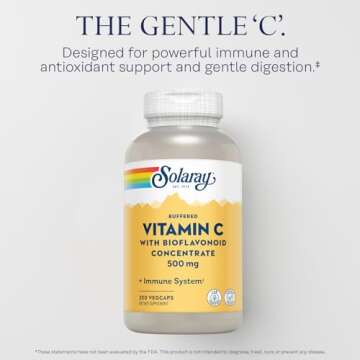 Solaray Buffered Vitamin C 500mg - Immune Support Supplement