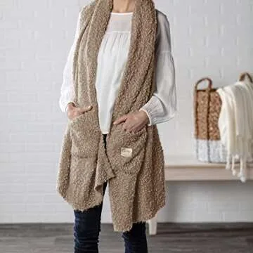 DEMDACO Camel Brown Giving One Size Soft Knit Giving Shawl Wrap