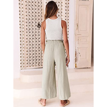 ANRABESS Summer Linen Palazzo Pants for Women