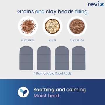 REVIX Heated Mitts for Hand Therapy, Microwavable Hand Warmer for Women and Men, Microwavable Therapy Mittens Unscented Hands Muff