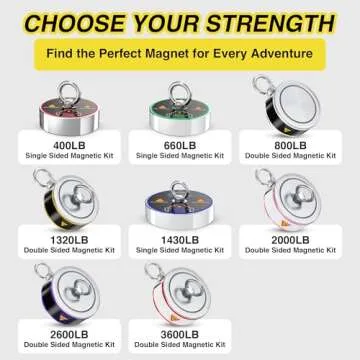 1320LB Magnet Fishing Kit with Neodymium Magnet & Rope