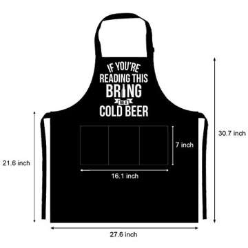 NEWELEVEN Valentines Gifts For Men, Dad, Husband, Him - Aprons For Men With Pockets - Funny Gifts For Men, Dad, Husband, Boyfriend, Him, Brother, Uncle - Grill Cooking BBQ Kitchen Chef Apron