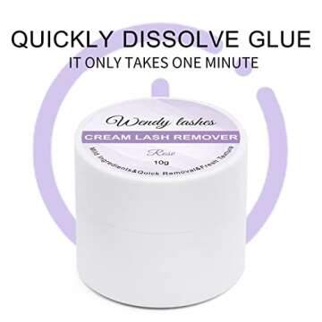Lash Remover For Lash extensions/Lash Clusters Cream Lash Glue Remover 10g Effectively| Low Irritation for Sensitive Skin Lash Extension Remover Easy Removal of Indicidual Lashes Glue Remover(Rose)