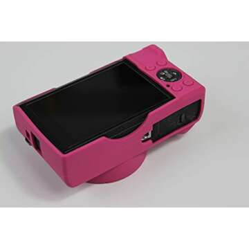 MINICO Silicone Gel Camera Case For Canon PowerShot G7x Mark iii Protective Rubber Soft Camera Cover Bag Magenta