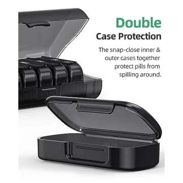 PULIV Pill Organizer: Travel-Friendly Weekly Pill Box