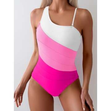 Eomenie One Piece Tummy Control Swimsuit for Women