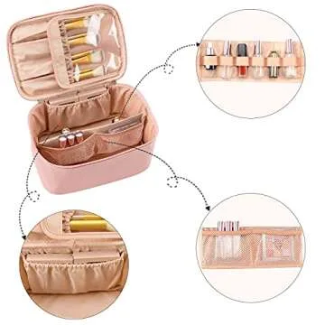 OCHEAL Pink Travel Makeup Bag - Stylish Organizer