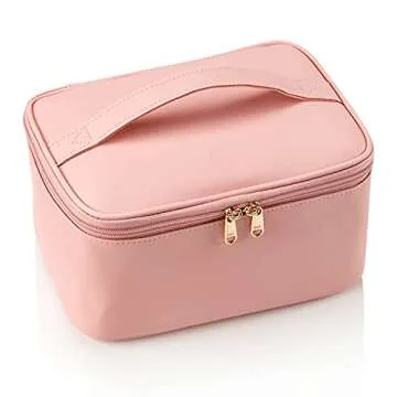 OCHEAL Pink Travel Makeup Bag - Stylish Organizer