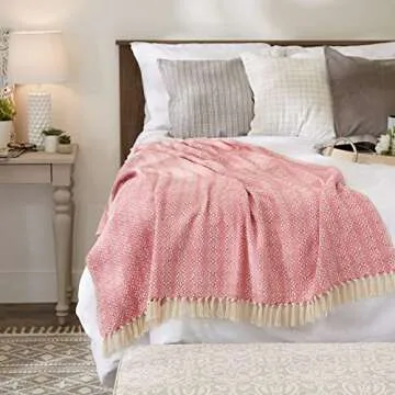 DII Diamond Stitch Woven Throw - Cozy and Stylish