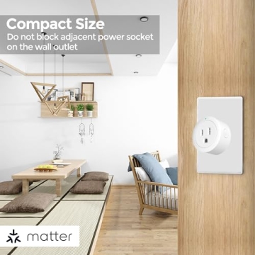 Amysen Matter Smart Plug for Smart Home Control