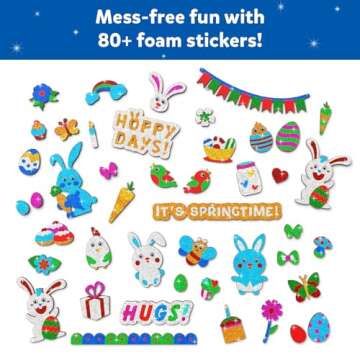 Skillmatics Foil Fun - Easter Cards, No Mess Art for Kids, Easter Basket Stuffers, Craft Kits, DIY Creative Party Activity, Gifts for Girls & Boys Ages 4, 5, 6, 7, 8, 9