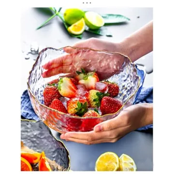 Stylish Glasseam Glass Salad Bowls Set - Perfect for Parties