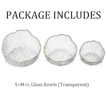 Stylish Glasseam Glass Salad Bowls Set - Perfect for Parties