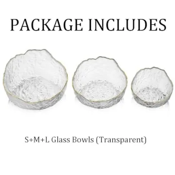 Stylish Glasseam Glass Salad Bowls Set - Perfect for Parties