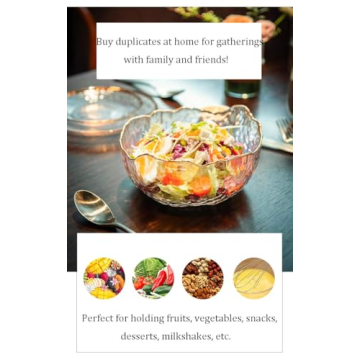 Stylish Glasseam Glass Salad Bowls Set - Perfect for Parties