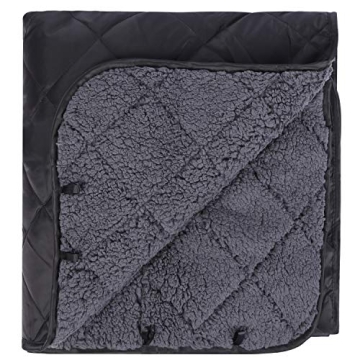 REDCAMP Large Sherpa Lined Camping Blanket for Cold Weather