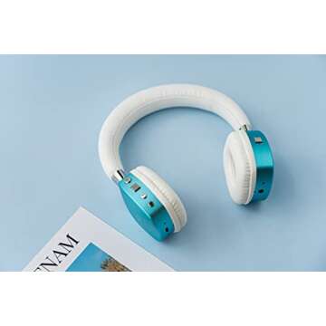 Puro Sound Labs PuroQuiets Volume Limited On-Ear Active Noise Cancelling Bluetooth Headphones – Lightweight Headphones for Kids with Built-in Microphone – Safer Sound Studio-Grade Quality (Teal)