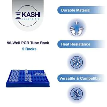 96 Well PCR Tube Rack for 0.2mL PCR Tubes and PCR Plates, 8x12 PCR Tube Rack for PCR Plates and PCR ...