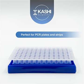 96 Well PCR Tube Rack for 0.2mL PCR Tubes and PCR Plates, 8x12 PCR Tube Rack for PCR Plates and PCR Tubes [5 Racks]