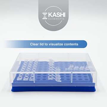 96 Well PCR Tube Rack for 0.2mL PCR Tubes and PCR Plates, 8x12 PCR Tube Rack for PCR Plates and PCR Tubes [5 Racks]