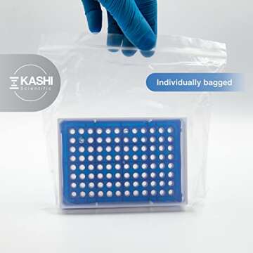 96 Well PCR Tube Rack for 0.2mL PCR Tubes and PCR Plates, 8x12 PCR Tube Rack for PCR Plates and PCR Tubes [5 Racks]