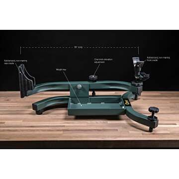 Caldwell Lead Sled Solo Adjustable Recoil Reducing Rifle Shooting Rest for Rifle, Range, Outdoors and Shooting Stability