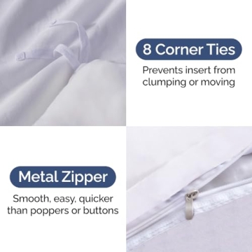 Soft Queen Duvet Cover Set - Hotel Luxury & Easy Care