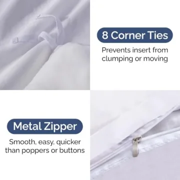 Soft Queen Duvet Cover Set - Hotel Luxury & Easy Care