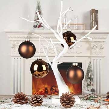 Christmas Tree Ball Ornaments Set 10pcs for Holiday Decor