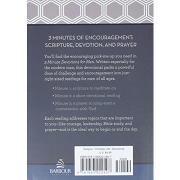3-Minute Devotions for Men with Encouraging Readings