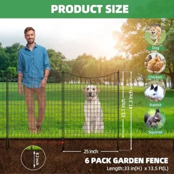 GILPWA Garden Fences for Dogs - 6 Panels, 33" Height