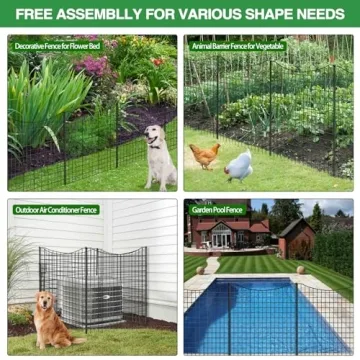 GILPWA Garden Fences for Dogs - 6 Panels, 33" Height