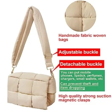 Buy NAARIIAN Puffer Woven Bag Lightweight Crossbody Purse