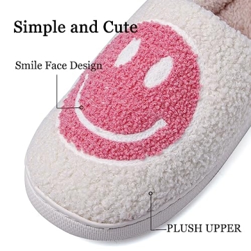 Cozy GULAKY Smiley Face Slippers Unisex Non-slip Lightweight