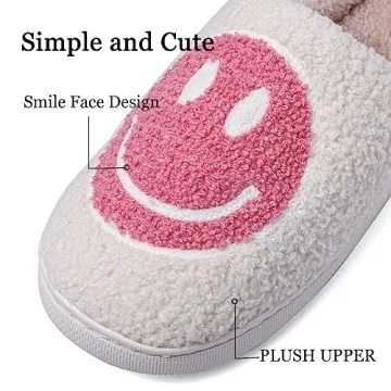 Cozy GULAKY Smiley Face Slippers Unisex Non-slip Lightweight