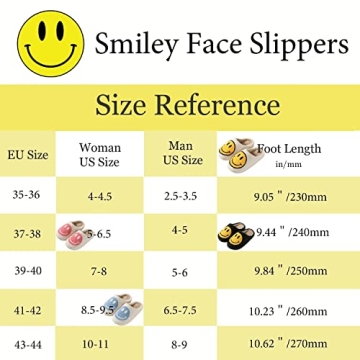 Cozy GULAKY Smiley Face Slippers Unisex Non-slip Lightweight