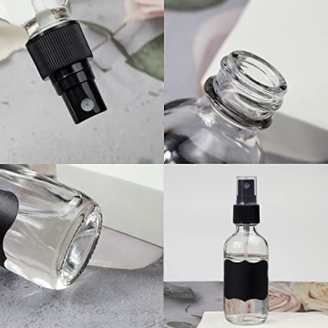 LIYUABU Reusable Glass Spray Bottles 60ml for DIY Uses